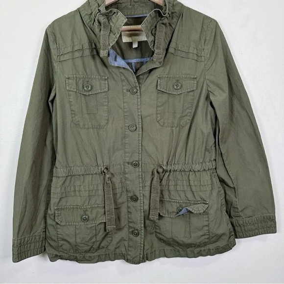 Banana  Republic Womens Size Small Military Dark Olive Jacket - Picture 5 of 16